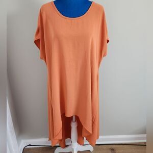 WOMEN'S TUNIKA LONG, DARK-CORAL COLOR SIZE L PERFECT CONDITION.